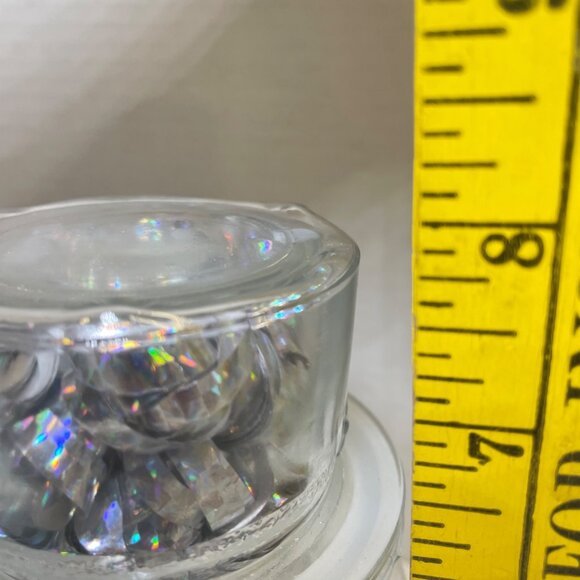 Snowman-Shaped Glass Jar with Lid & Glitter Contents 8" Tall Holiday Decor Clear - Picture 5 of 8